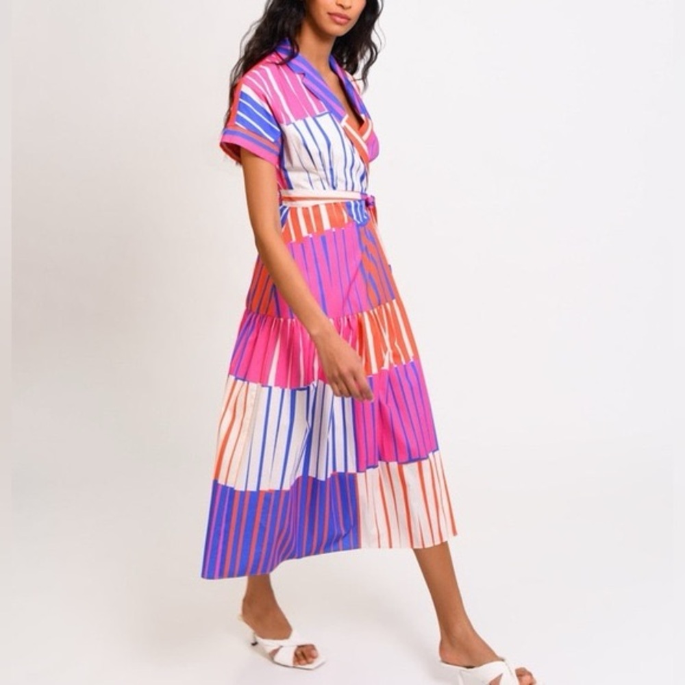 Hutch Rosen Stripe Dress Small - Picture 3 of 6